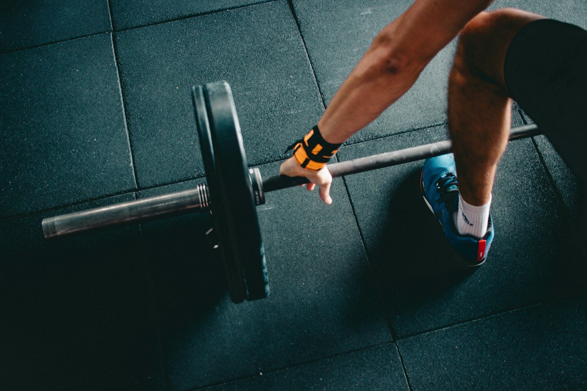 Person lifting a barbell